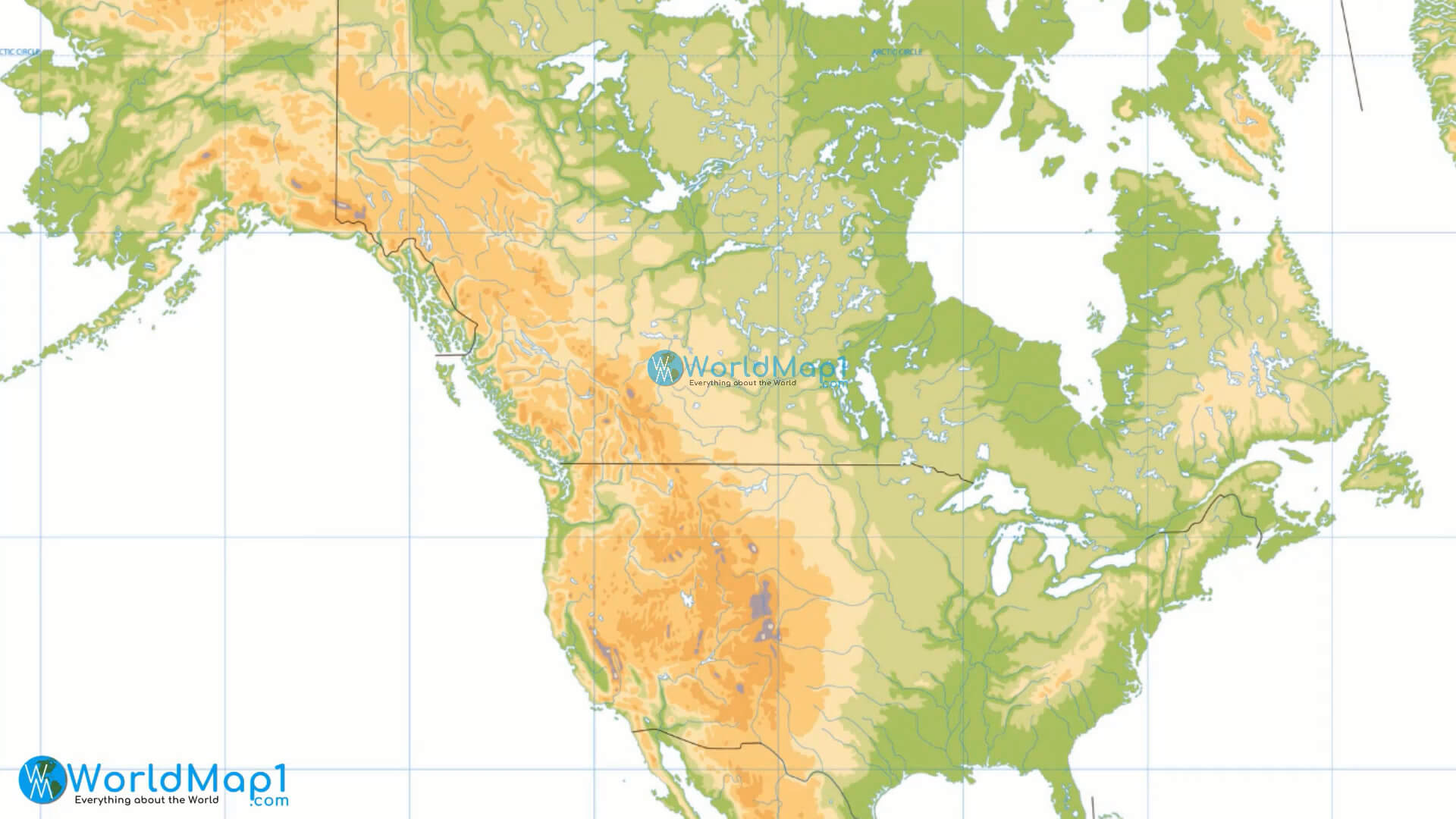 North America Satellite Map
